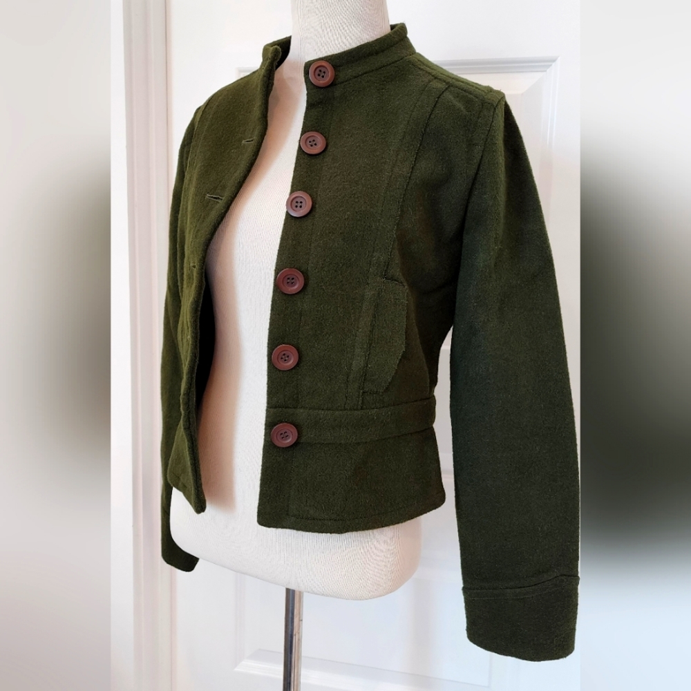 Military-inspired Wool Jacket Size S